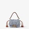 Fendi Small Mamma Baguette Shoulder Bag In Blue
