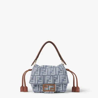 Fendi "mamma Baguette" Crossbody Bag In Blue