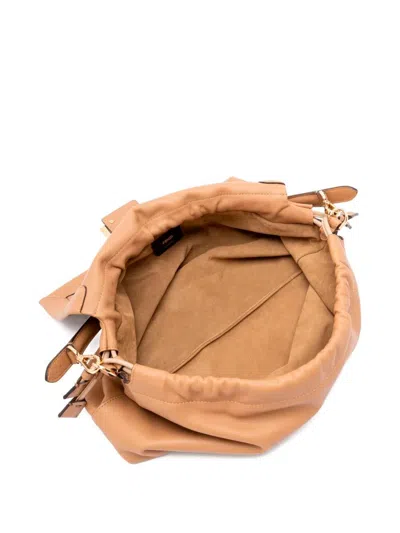 Fendi `mamma Baguette` Large Bag In Sand