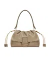 Fendi Large Baguette Shoulder Handle Clasp Flap In Nude