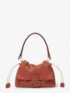 Fendi Mamma Baguette Leather Shoulder Bag In Red
