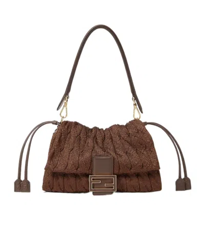 Fendi Medium Mamma Baguette Shoulder Bag In Brown