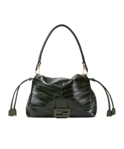 Fendi Mamma Baguette Medium In Green