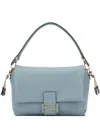 Fendi Mamma Baguette Medium Leather Shoulder Bag In Blue