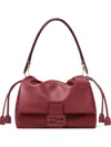 Fendi Women Mamma Baguette Medium Leather Crossbody Bag In Red