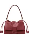 Fendi Women Mamma Baguette Medium Leather Crossbody Bag In Red