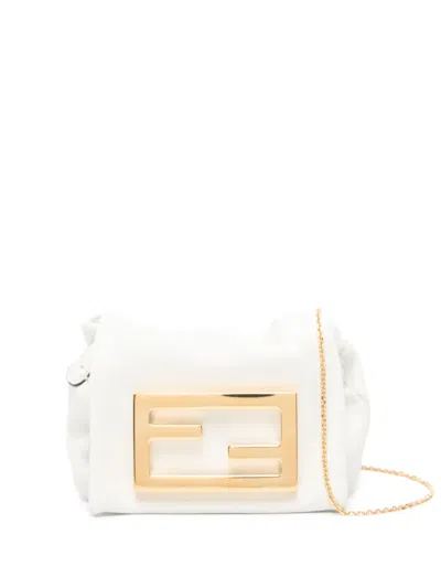 Fendi Mamma Baguette Mini Bag In White