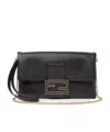 Fendi Mamma Baguette Clutch Bag Chain Wristlet In Black