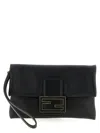 Fendi Mamma Baguette Clutch Bag Chain Wristlet In Black