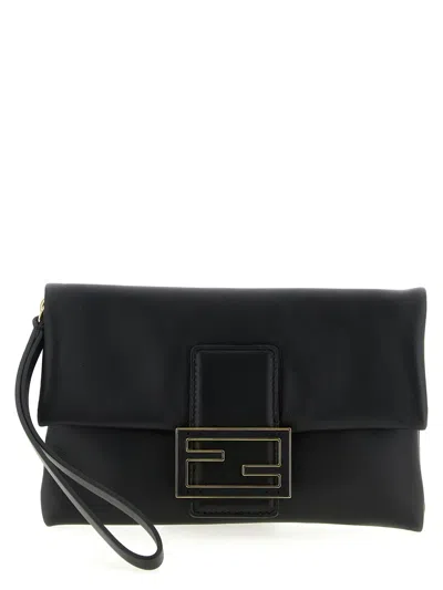 Fendi 'mamma Baguette' Pouch In Black