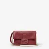 Fendi Women Mamma Baguette Leather Crossbody Bag In Red