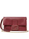 Fendi Mamma Baguette Pouch In Red