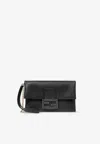 Fendi Mamma Baguette Clutch Bag Chain Wristlet In Black