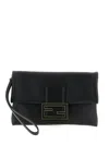 Fendi Mamma Baguette Clutch Bag Chain Wristlet In Black