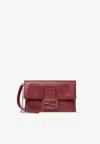 Fendi Women Mamma Baguette Leather Crossbody Bag In Red