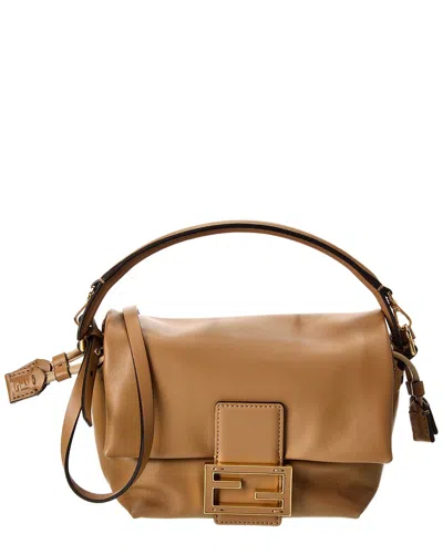 Fendi Mamma Baguette Small Leather Shoulder Bag