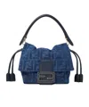 Fendi Mamma Baguette Small Shoulder Bag In Blue