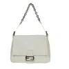 FENDI FENDI MAMMA BAGUETTE WHITE CANVAS SHOULDER BAG (PRE-OWNED)