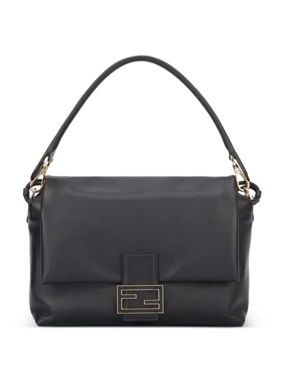 Fendi Mamma Black Leather Pochette Bag