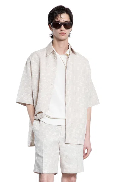 Fendi Man Beige Shirts