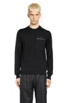 Fendi Breast Pocket Wool Pullover Clothing In Black