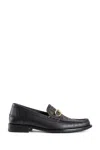 Fendi Men  O' Lock Leather Loafer With Ff Insert In Black