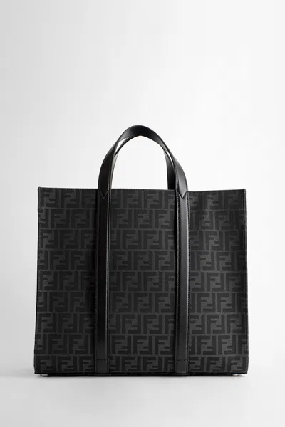 FENDI MAN BLACK TOTE BAGS