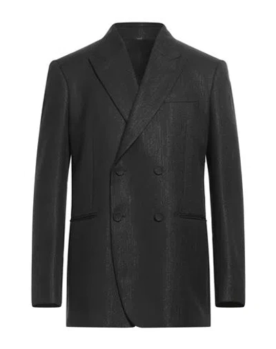 Fendi Man Blazer Black Size 40 Virgin Wool, Viscose, Polyester, Polyamide