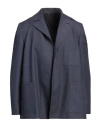 Fendi Single-breasted Jacket With No Visible External Buttons In Navy Blue