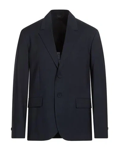 Fendi Man Blazer Navy Size 38 Virgin Wool In Blue