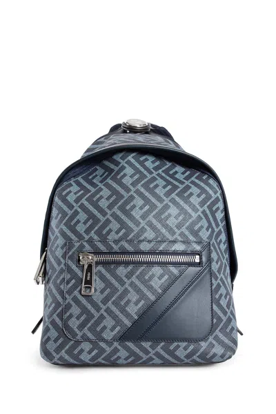 Fendi Man Blue Backpacks & Travel Bags