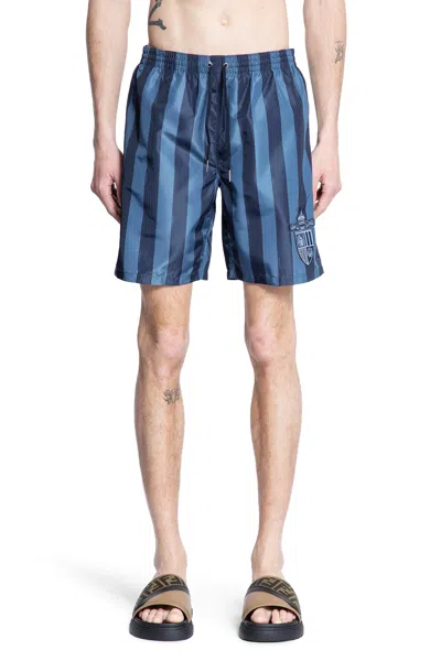 Fendi Men Printed Polyester Swimming Shorts In Multi