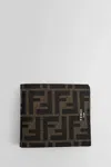 Fendi Bi-fold Wallet Jacquard Accessories In Brown