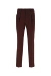 FENDI FENDI MAN BURGUNDY WOOL BLEND PANT