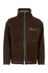 Fendi Giacca In Pelle Scamosciata Cioccolato Uomo In Brown