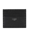 Fendi Logo-lettering Leather Cardholder In Black