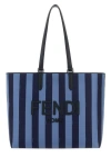 Fendi Men Embroidered Canvas Go To Shopping Bag In Multicolor