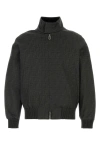 Fendi Embroidered Polyester Blend Bomber Jacket In Black
