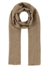 FENDI FENDI MAN EMBROIDERED WOOL BLEND SCARF