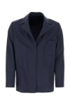 Fendi Wool Blazer With Notch Lapels And Rear Belt In Blue