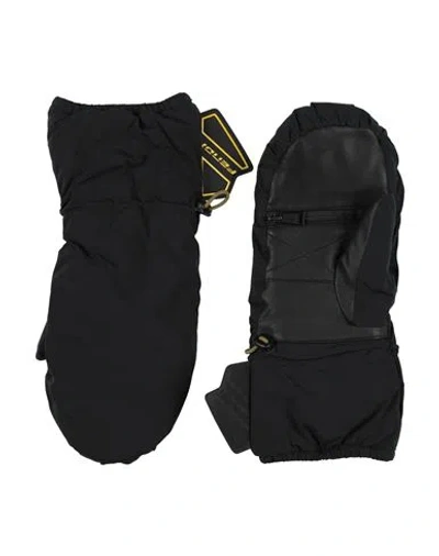 Fendi Man Gloves Black Size L Polyamide, Elastane, Polyurethane Resin, Goat Skin