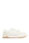 Fendi Match Ff Jacquard And Leather Sneakers In White