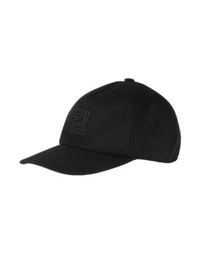 FENDI FENDI MAN HAT BLACK SIZE 7 ¼ WOOL, CASHMERE