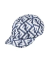 Fendi Man Hat Slate Blue Size Onesize Silk