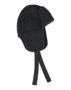 Fendi Dark Grey Graphite Wool Beanie Hat In Grey