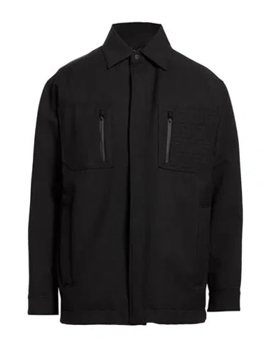 Fendi Man Jacket Black Size 38 Wool, Polyamide, Polyurethane, Elastane