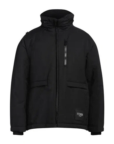 Fendi Man Jacket Black Size 46 Polyamide, Polyurethane Resin
