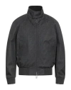 Fendi Man Jacket Chocolate Brown Size 40 Polyester, Cotton, Polyurethane Resin In Black