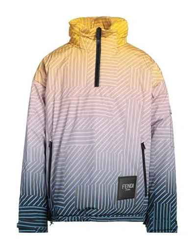 Fendi Man Jacket Lilac Size 42 Polyamide, Elastane, Polyurethane Resin In Multi