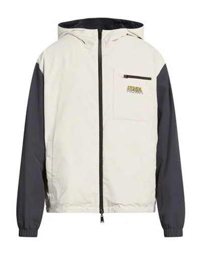 Fendi Man Jacket Off White Size 42 Polyamide